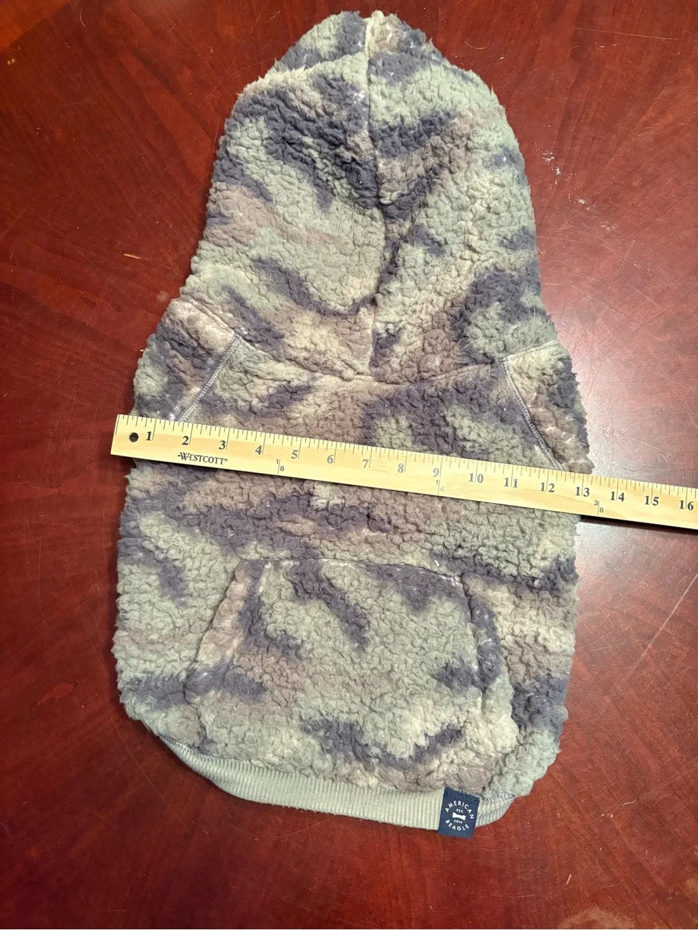 American Eagle Outfitters Plush Camo Sherpa Dog Hoodie